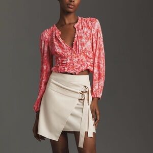 Anthropologie Femme Ruched Crop Top NWT Size S